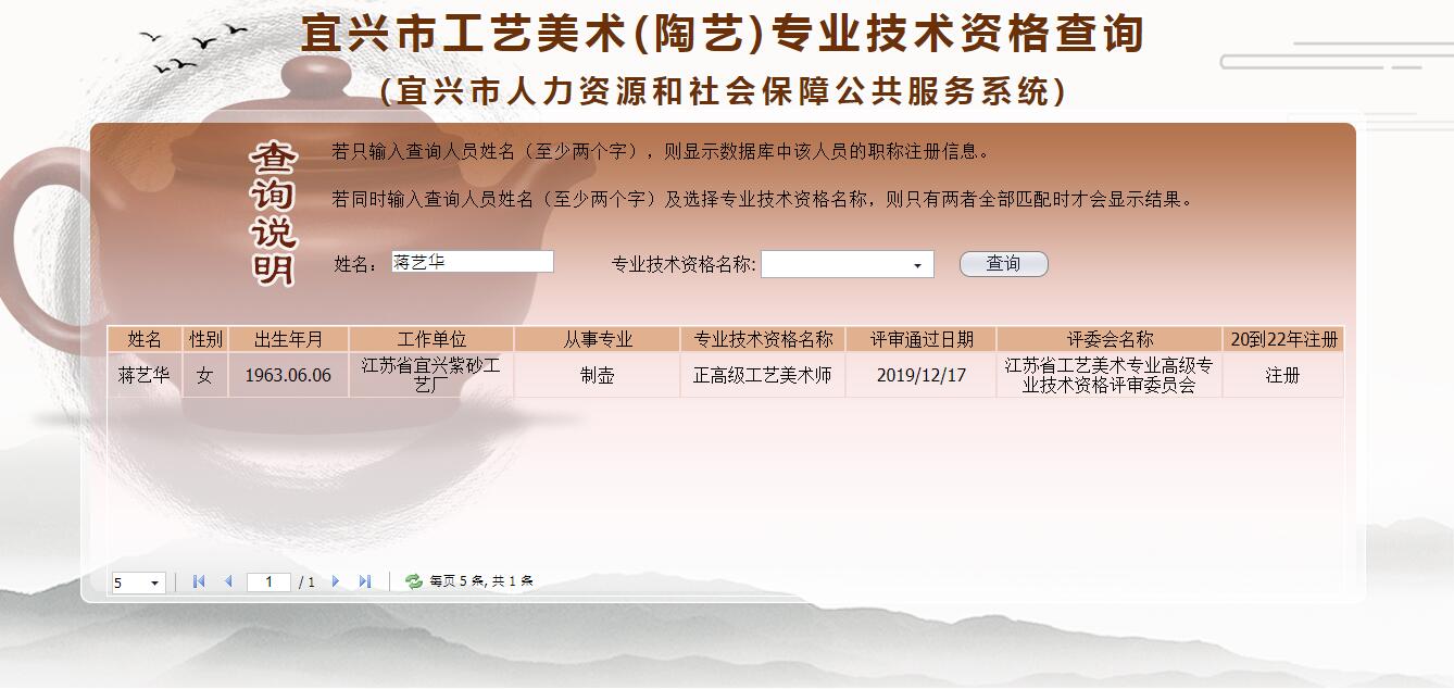 蔣藝華職稱查詢