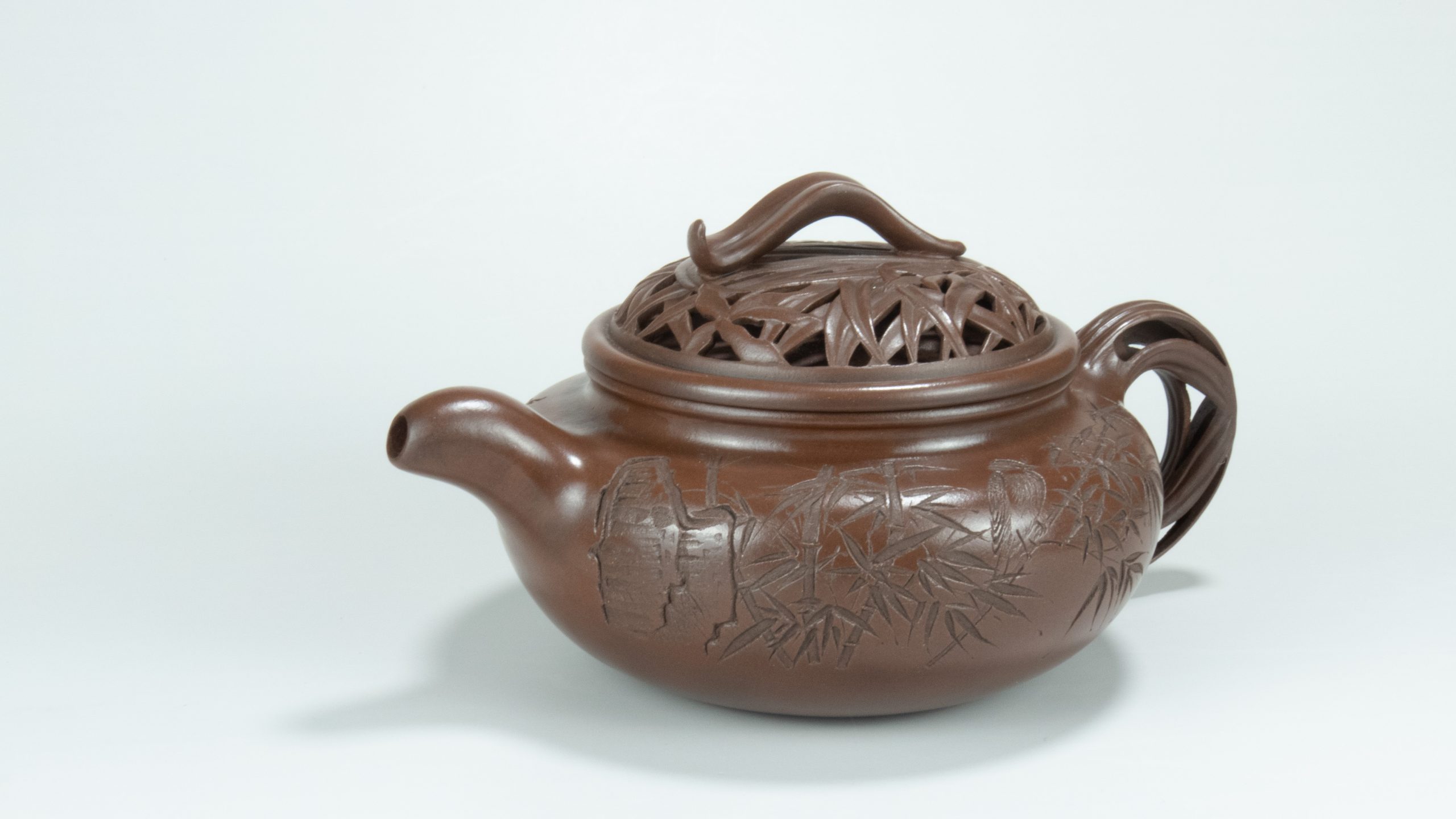 省大師程輝 紫砂藝術特展 鏤空竹仿古 底槽清 正高級工藝美術大師作品